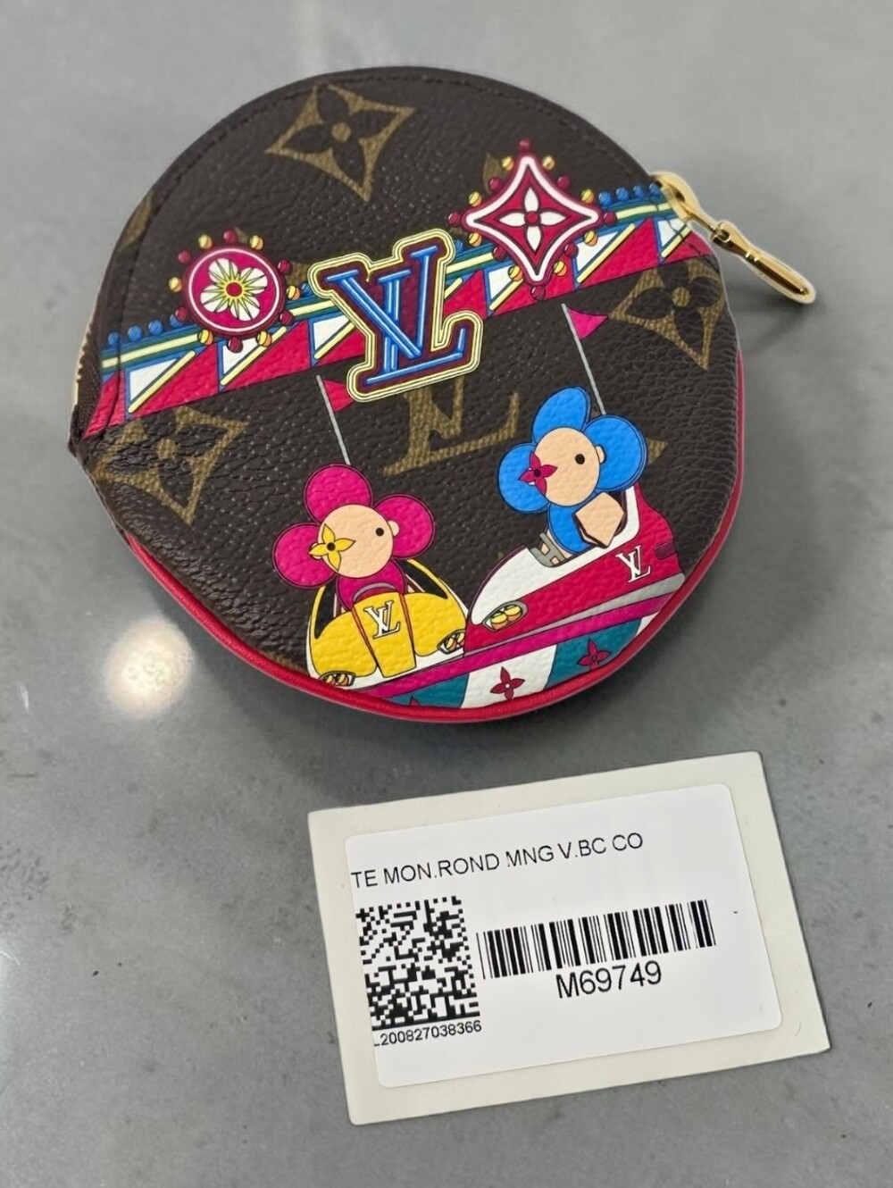 Louis Vuitton Christmas 2020 Vivienne Bumper Cars Round Coin Purse M69749
